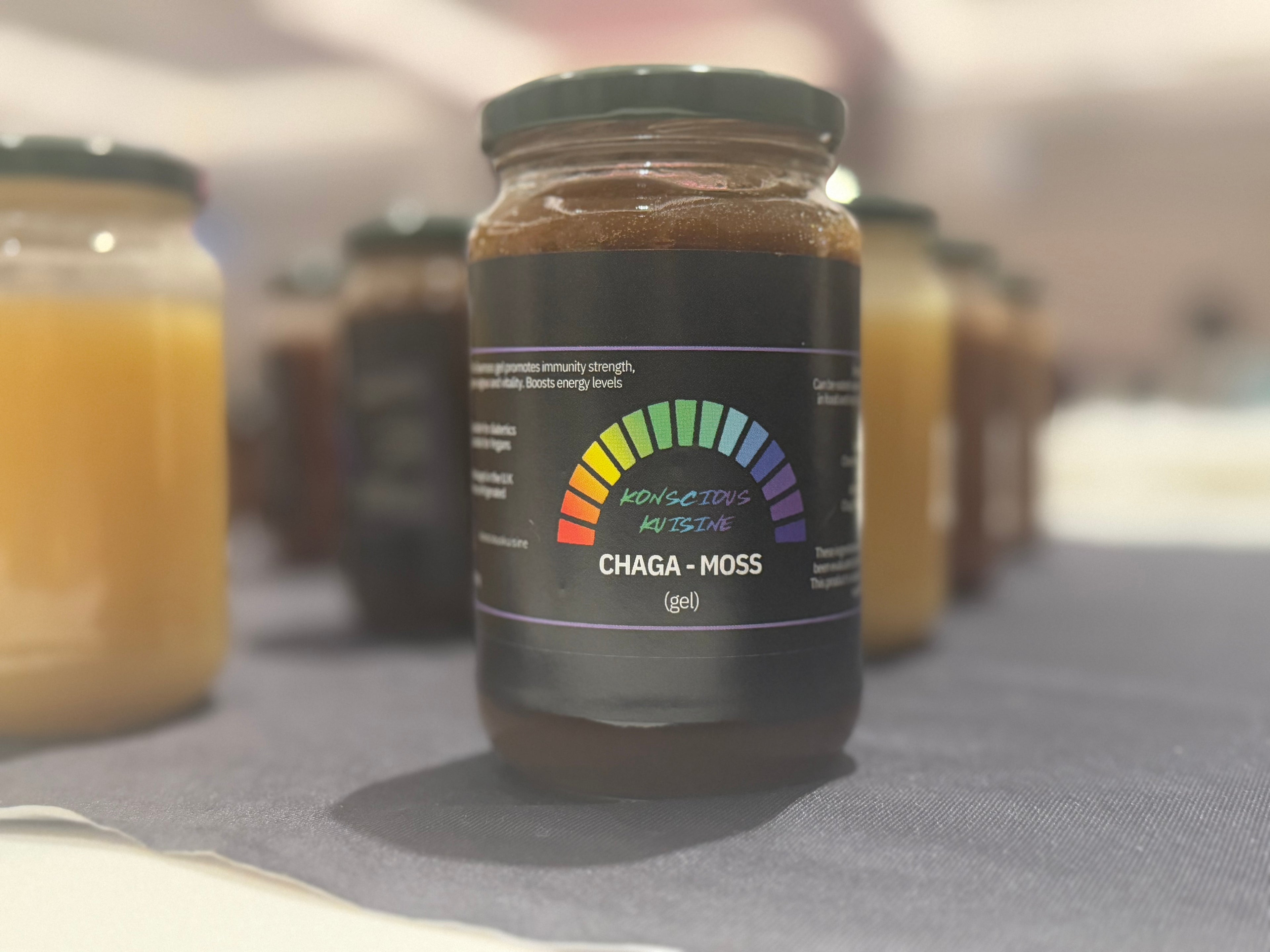 product image of a jar of chaga moss